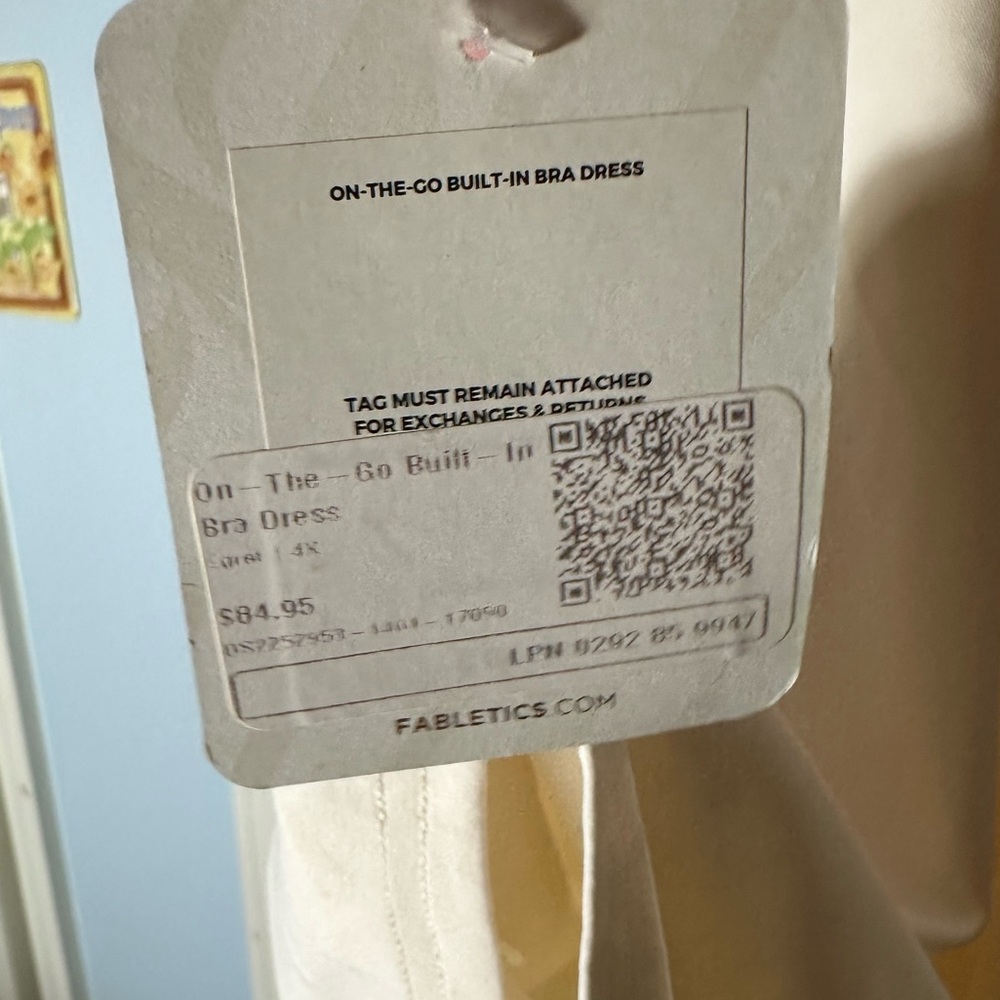 Fabletics Cream Backless Dress - Picture 4 of 5